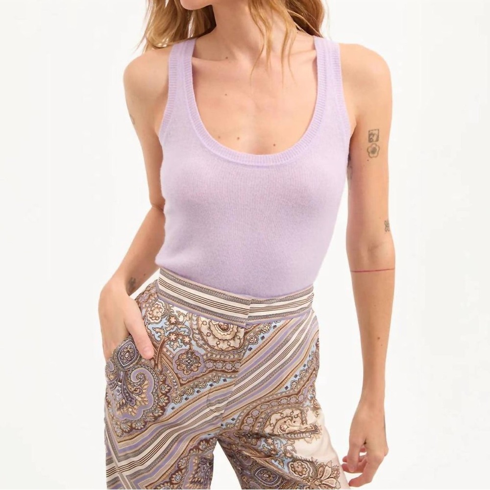 Veronica Beard Birke scoopneck cashmere tank